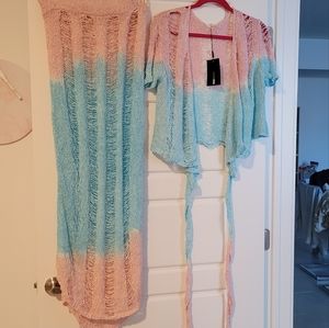 Beach cover up 2 piece set